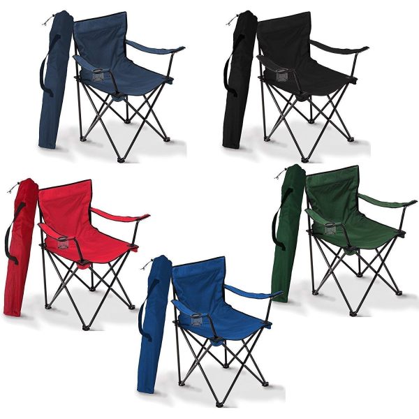 Multicolor Folding Chair - Ideal for Camping, Fishing, Beach, and Travel (1 Pc)