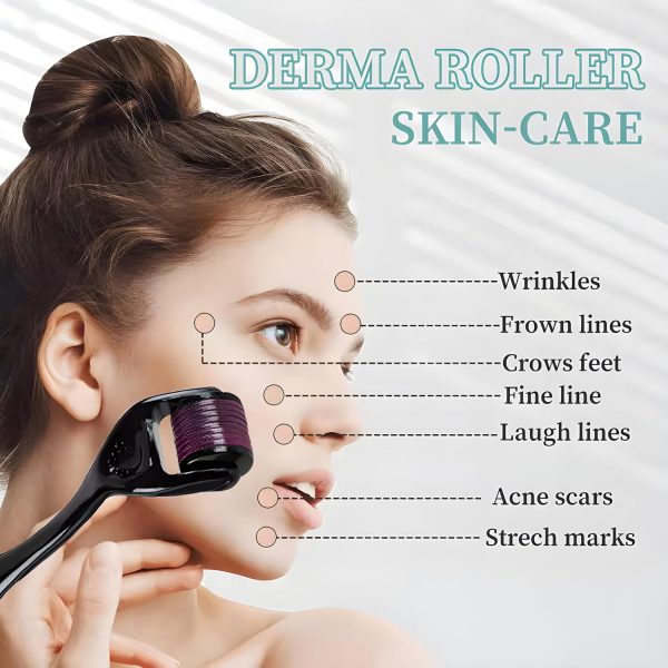 Derma Roller 1mm – 540 Titanium Micro-Needles for Skin Therapy, Acne Scars, Wrinkles, Stretch Marks & Pores - Image 2