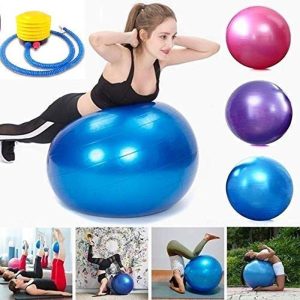 Pro Gym Ball 85cm – Extra-Large Anti-Burst Exercise Ball for Core Strength, Balance & Home Workouts (Random Color)