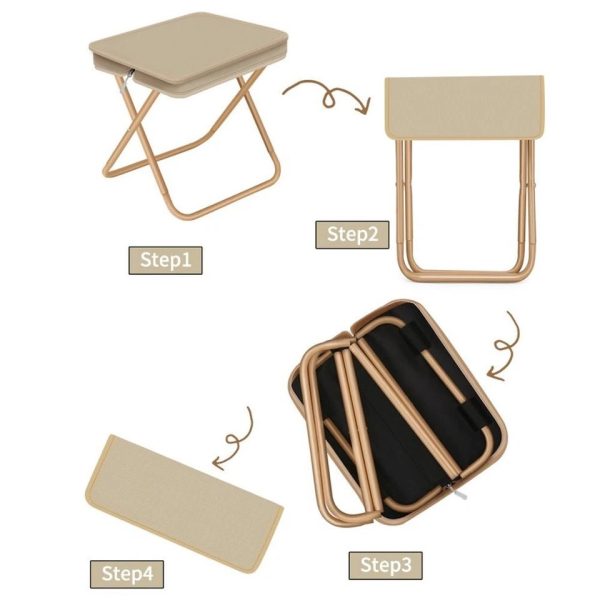 collapsible stool, portable chair, lightweight adult stool, camping seat, hiking stool, outdoor event chair, folding stool - Image 3