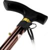 Portable black walking stick for adults