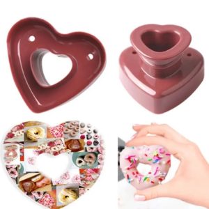 Plastic Heart-Shaped Donut Cutter – Durable DIY Mold for Perfect Heart Donuts