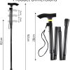Adjustable height travel cane for seniors