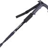 Lightweight aluminum hiking poles with T-handle and shock-absorbing design