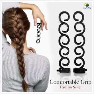 2 Pcs Spider Hair Braider Tool – Hair Weave & Twist Braid Roller Maker for Women & Girls