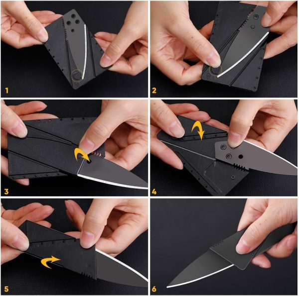 Credit Card Folding Knife – Ultra-Slim Tactical Pocket Tool for Survival, Camping & Everyday Carry - Image 2
