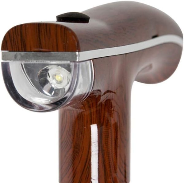 Classic wooden crutch with intelligent lighting system