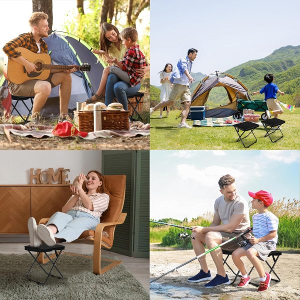 collapsible stool, portable chair, lightweight adult stool, camping seat, hiking stool, outdoor event chair, folding stool - Image 6