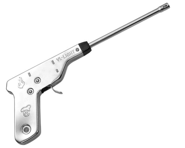 Pistole Shape Metal Impulse Igniter Gas Lighter – Long-Lasting, Rust-Proof & Unbreakable | Ideal for Restaurants & Kitchen Use (Silver)