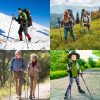 Lightweight adjustable trekking poles for hiking and mountain trails – ergonomic grip and anti-shock design