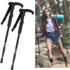 Adjustable telescopic walking sticks for hiking, backpacking, and trekking