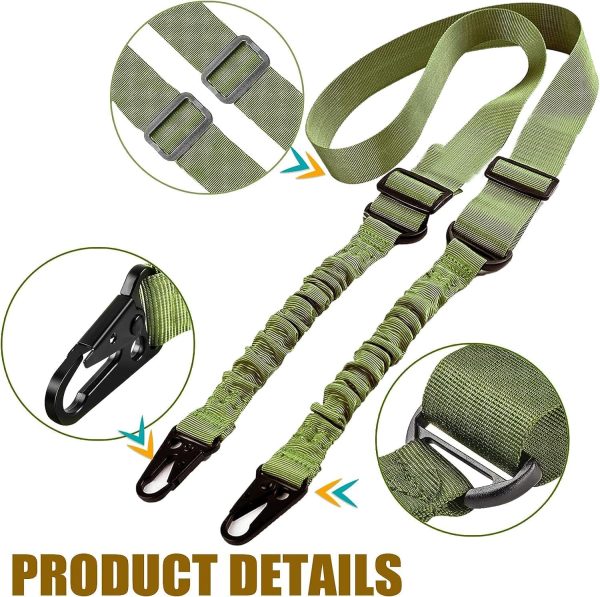 Premium 2-Point Tactical Rifle Sling with Quick Length Adjuster & Heavy-Duty Metal Hooks – Ideal for Airsoft, Shotguns & Hunting Rifles - Image 6