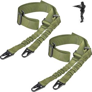 Premium 2-Point Tactical Rifle Sling with Quick Length Adjuster & Heavy-Duty Metal Hooks – Ideal for Airsoft, Shotguns & Hunting Rifles