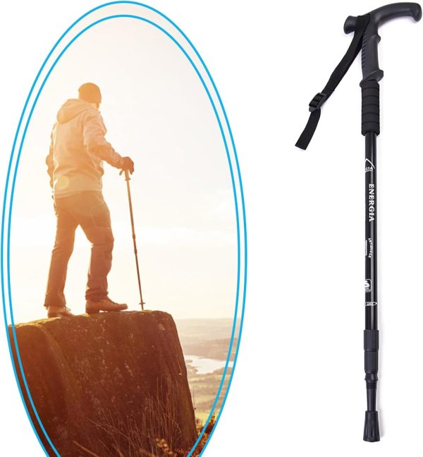 Pair of lightweight walking poles designed for outdoor adventure and daily support