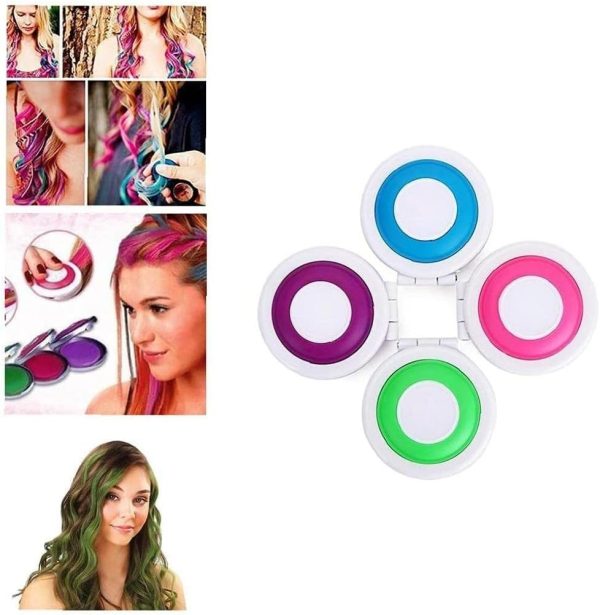 4-Color Temporary Hair Dye Chalk – Washable, Instant Color for Girls, Boys & Women – Fun & Easy Gift Set - Image 2