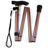 Folding walking stick with carry pouch for travel