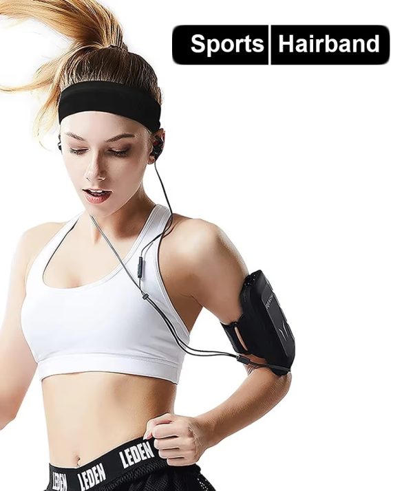 Functional fitness gear with black elastic headband
