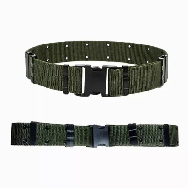 Tactical Web Belt – Military-Grade Pistol Belt with Adjustable Fit (Green) - Image 2