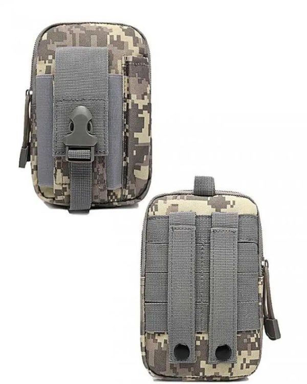 Compact EDC pouch with dual zippers