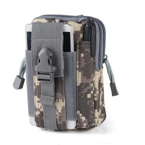 MOLLE pouch with secure zipper closures