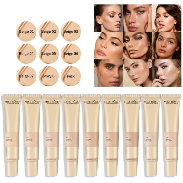 Miss Rose Liquid Silk Flawless Foundation – Tube - Image 3