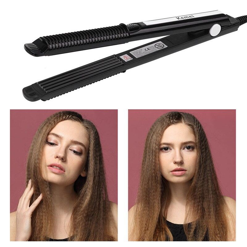 Kemei KM-2139 Professional Hair Straightener Flat Straightening Iron Tourmaline Ceramic Plate Fast Heating - Image 2