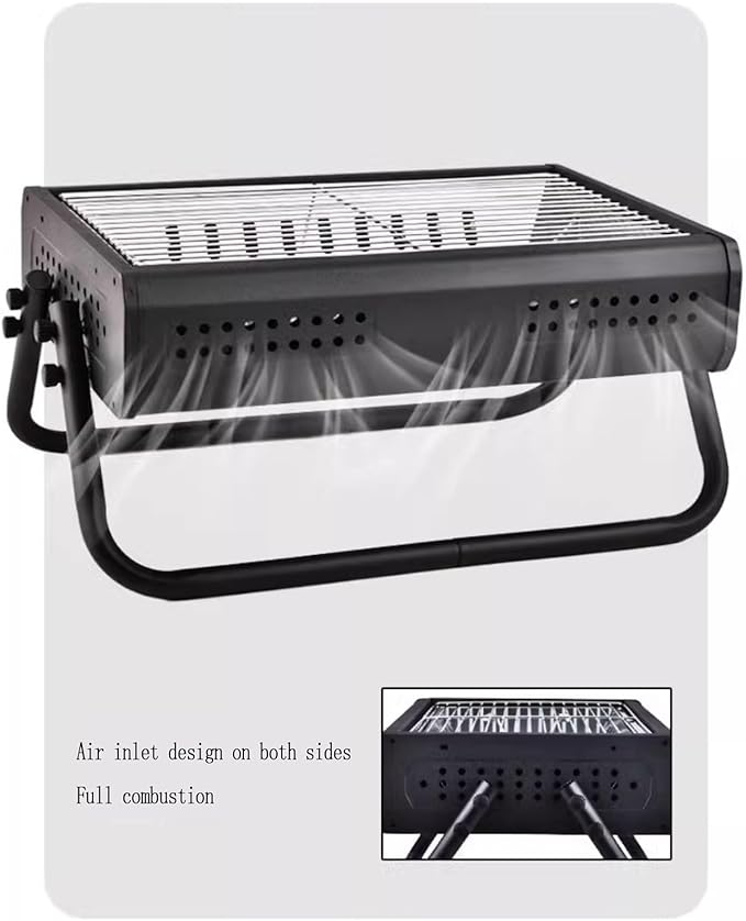Portable charcoal grill for outdoor cooking and barbecues, compact folding design ideal for garden use, camping trips, and picnic grilling - Image 5