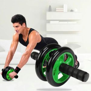 Double Roller Ab Wheel with Knee Pad Mat – Ultimate Core Trainer for Abs, Shoulders, Arms & Back Strength