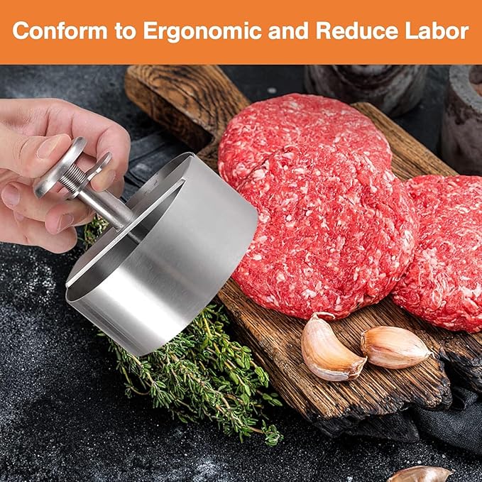 Stainless Steel Burger Press – Perfect BBQ & Homemade Burger Patty Maker - Image 4
