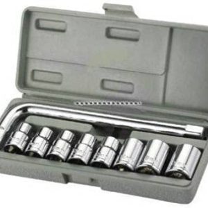 10-Piece 1/2 Inch Socket Wrench Set | Durable Chrome Vanadium Auto Tools with Ratchet & Case | Best Value Mechanic Tool Kit for Honda, Toyota, Suzuki Cars & Motorcycles