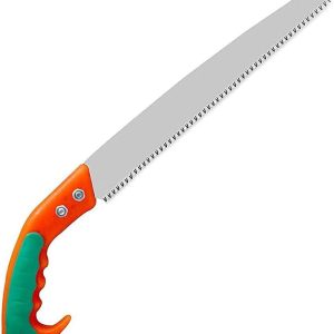 High Carbon Steel Tree Cutting Saw – 270mm Hand Powered Gardening Saw with 3-Edge Sharpened Teeth for Branches & Wood Cutting
