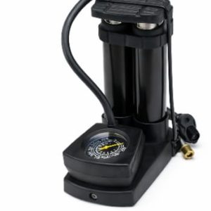 Foot Twin Cylinder Air Pump for Bicycle, Motorbike & Balls – High Pressure Bike Floor Pump for Inflatable Beds & Swimming Accessories