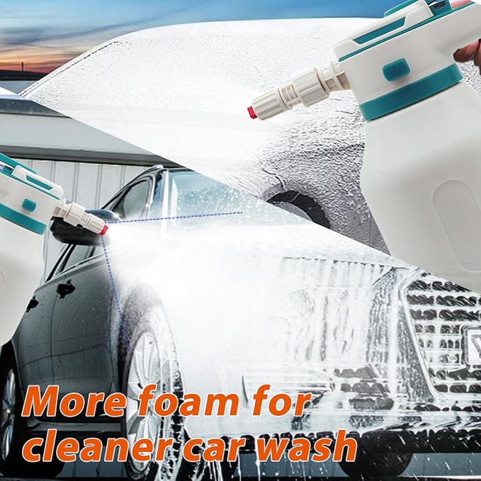 2L Electric Foam Sprayer – 75 PSI Rechargeable Pressurized Foam Pump Sprayer with 2 Spray Modes for Car Washing, Detailing, Home & Garden - Image 3