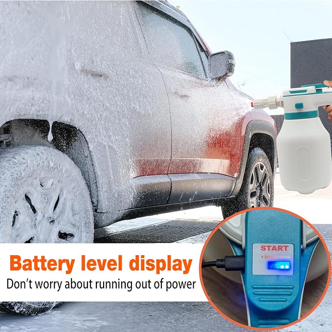 2L Electric Foam Sprayer – 75 PSI Rechargeable Pressurized Foam Pump Sprayer with 2 Spray Modes for Car Washing, Detailing, Home & Garden - Image 4