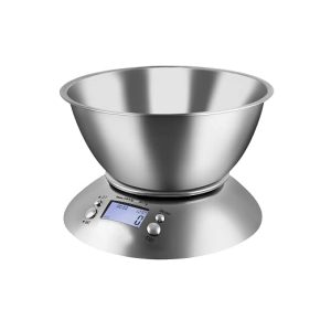 Digital Kitchen Weight Scale 5kg Capacity with Stainless Steel Bowl, Multiple Measurement Units